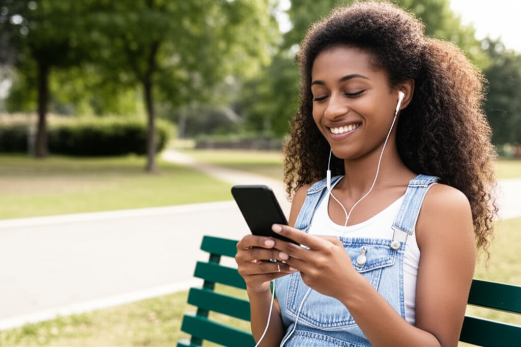 Pessoa criando música com IA